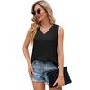 Летний женский жилет-топ без рукавов с V-образным вырезом