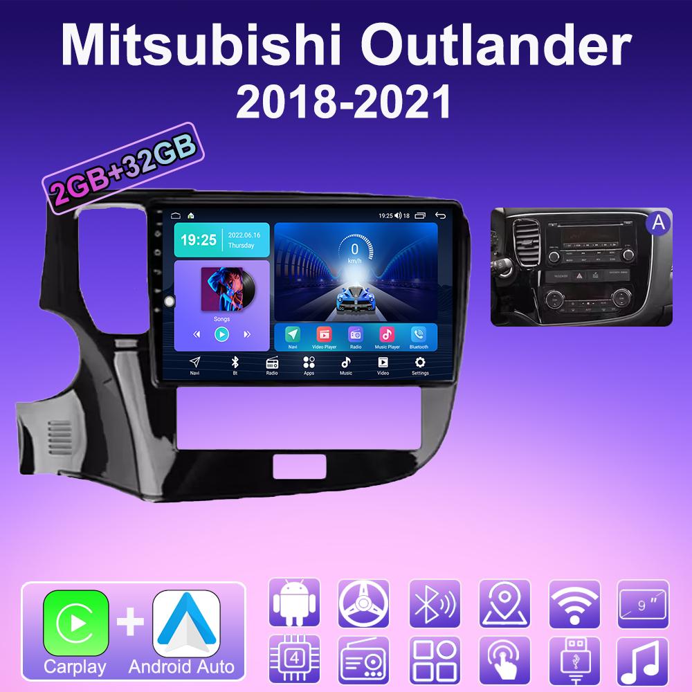 2 DIN Android Carplay автомобильное радио для Mitsubishi Outlander 2018-2021 мультимедийный проигрыватель головное устройство стерео GPS навигация BT WIFI 2+32 ГБ