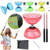 Chinese Yoyo Diabolo Set with 2 Diabolo Sticks String and Net Bag Triple Bearing Diabolo for Adults Kids Elderly Agility Exercis