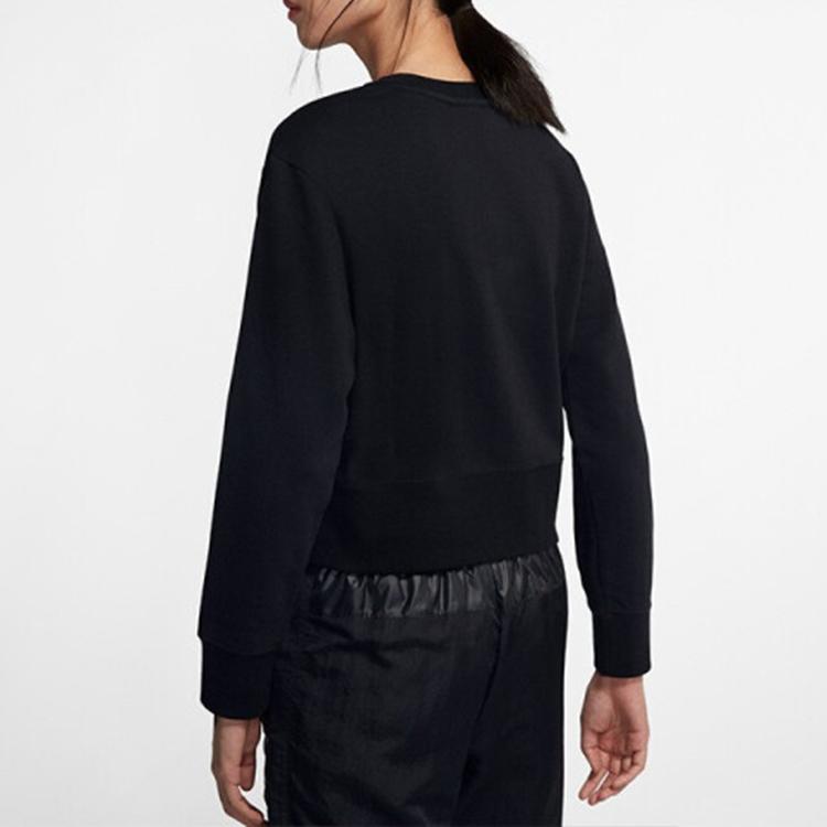 Nike Women's Sportswear Crew Neck Pixel Logo Sweatshirt Black BV2801-010