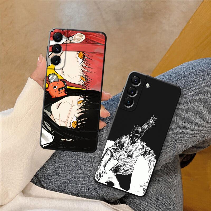 Черный мягкий чехол для Samsung Galaxy S23 S9 S7 Edge S10e S10 S22 Ultra 5g S8 S21 Plus S20 Fe S21ultra, чехол, мужская сумка с бензопилой в стиле аниме