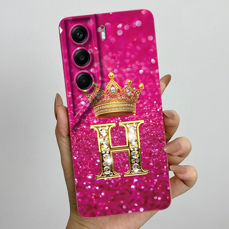 Чехол для Tecno Camon 40 Pro 4G 5G CM6 CM7 Корона Буква Силиконовый Мягкий Чехол для Телефона Для Tecno Camon40 Защита Камеры Задняя Крышка