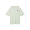 Solid Color Brand Logo Crew Neck Pullover Short Sleeve Drop Shoulder T-Shirt Men Tops Frost-Light-Grass-Green DZ0605-321