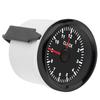 2in Universal Clock Gauge Instrument 0‑12 Hourmeter Red Backlight 12V 24V for Car Boat Yacht MotorcycleBlack Dial Black