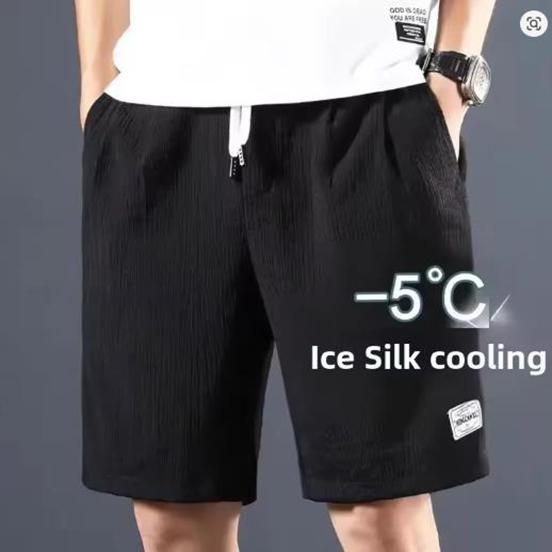Мужские повседневные шорты Ice Silk свободного кроя, летние стильные большие брюки, универсальная верхняя одежда для мужчин, удобное нижнее белье