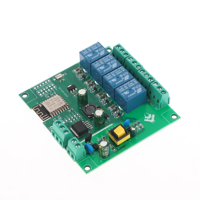 Esp8266 4-канальный беспроводной Wi-Fi релейный модуль модуль импульсного источника питания AC-DC плата разработки Wi-Fi Esp-12F для Arduino