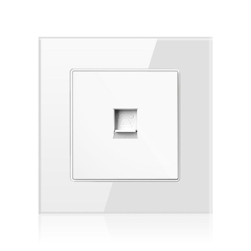 Cat6 Rj45 настенная розетка сетевая розетка с телевизором настенная двойная розетка для передачи данных телефонная панель из закаленного стекла настенная компьютерная сетевая розетка