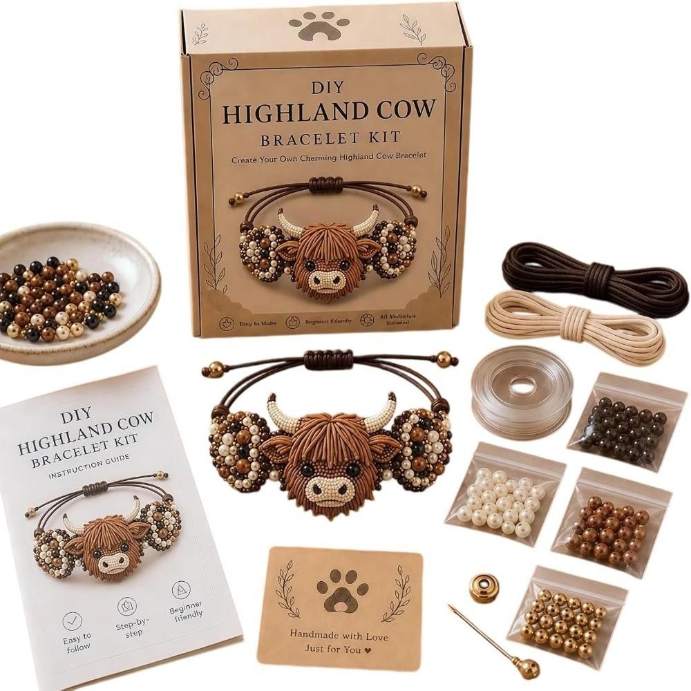 Animal Theme Beading Craft Kit Cute Jewelry Making Set New DIY Beadwork Kit for Beginners