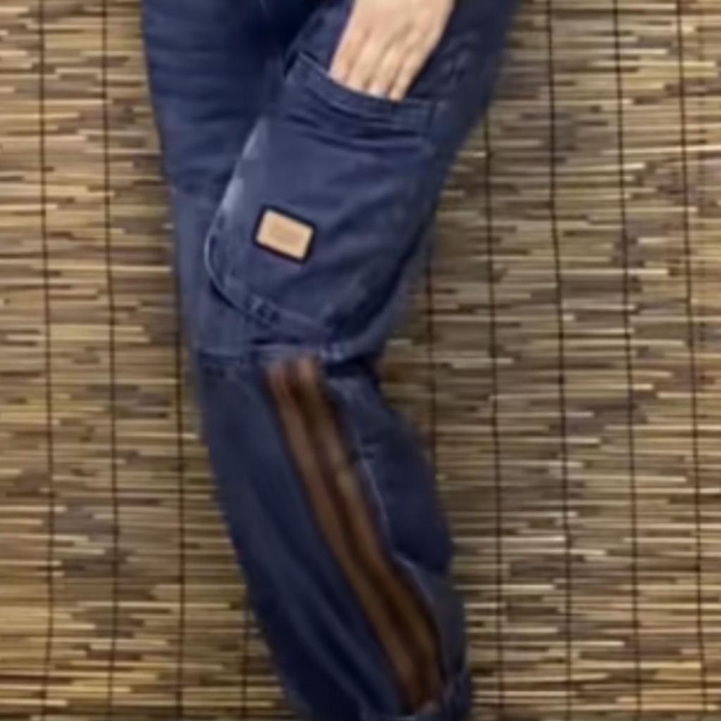 Spring Denim Harun Pants Large Loose Elastic Waist Look Slim Versatile Casual Pants for Women