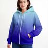 Women's Casual Fashion Long-Sleeved Zip-Up Christmas Print Knitted Hoodie