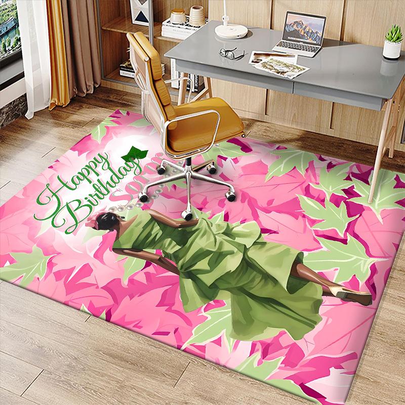 AKA Logo5 Printed Absorbent Washable Carpet, Non-Slip Bathroom Mats, Kitchen Rugs, Yoga Mat,Living Room Entrance, Camping Picnic Rugs