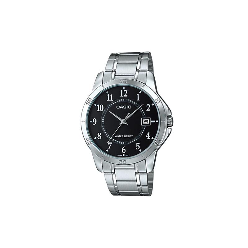 Casio Серия STANDARD, простые, модные, для бизнеса и повседневного ношения, классические стрелки, римская шкала, отображение даты, водонепроницаемые, кварцевый механизм, MTP-V004D-1B