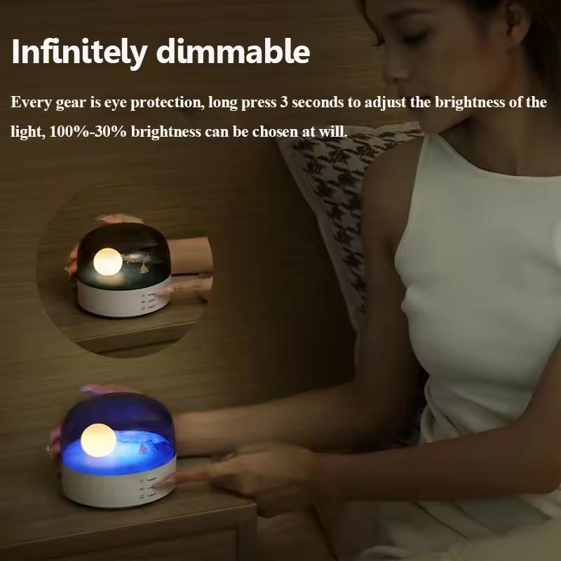 Мини портативный Bluetooth динамик с подсветкой, высококачественный звук, Bluetooth музыкальная шкатулка с затемнением, мягкий свет, беспроводное воспроизведение музыки