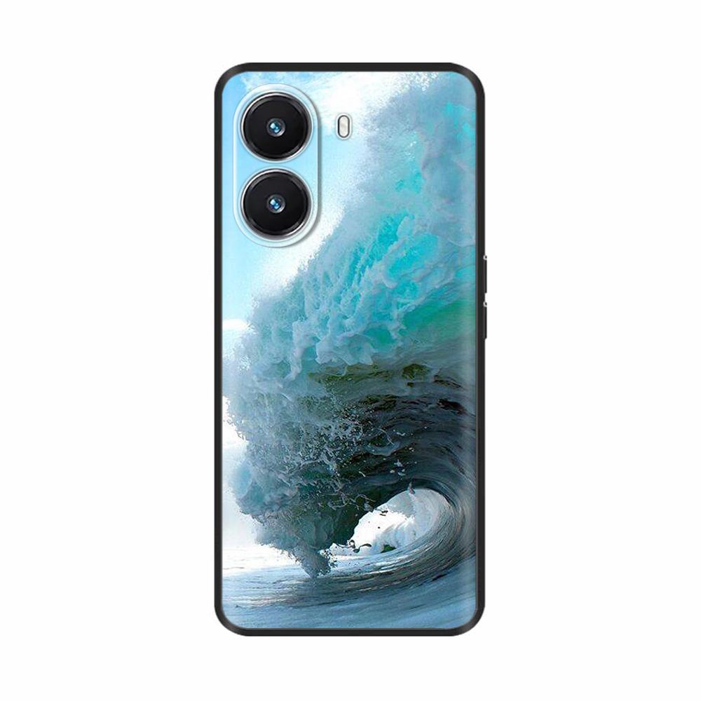 For Redmi Turbo4 Luxury Painted Black Silicone Case Soft Shockproof Cover For Redmi Turbo 4 Bumper Patterned Design Phone Cover