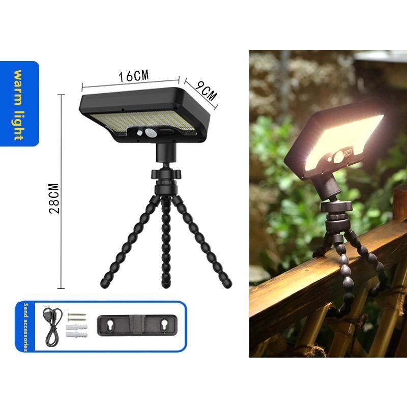 Household Split Lighting Solar Motion Sensor Light 360° Rotatable Lamp Octopus Bracket Usb Charge Lighting For Outdoor Camp