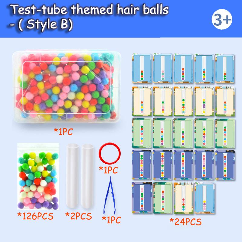 Детская игра на зажим шариков для раннего развития Тренировка мелкой моторики Сортировка по цветам Монтессори-материалы Обучающие игрушки