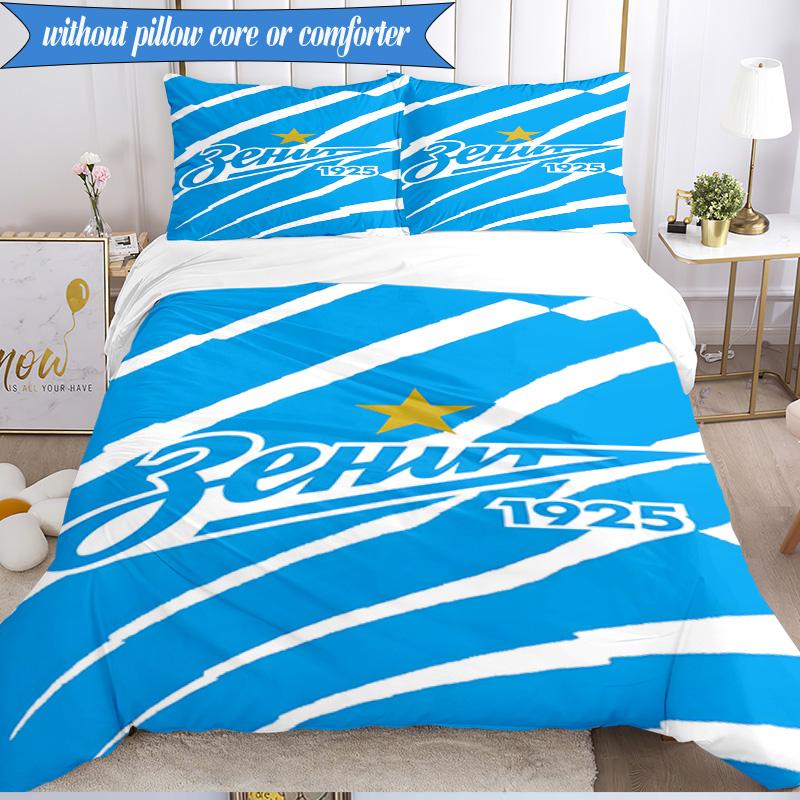 3PCS zenit st petersburg Printed Soft Bedding Set,Including 1pc Duvet Cover And 2pcs Pillowcases Perfect for Bedroom, Dormitory, Fan gift