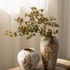 Wabi-Sabi Style Mottled Ceramic Vase - Retro Chinese Decor for Foyer, TV Cabinet, or Flower Arrangements