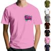 Мужская повседневная футболка с круглым вырезом и коротким рукавом с принтом напыления