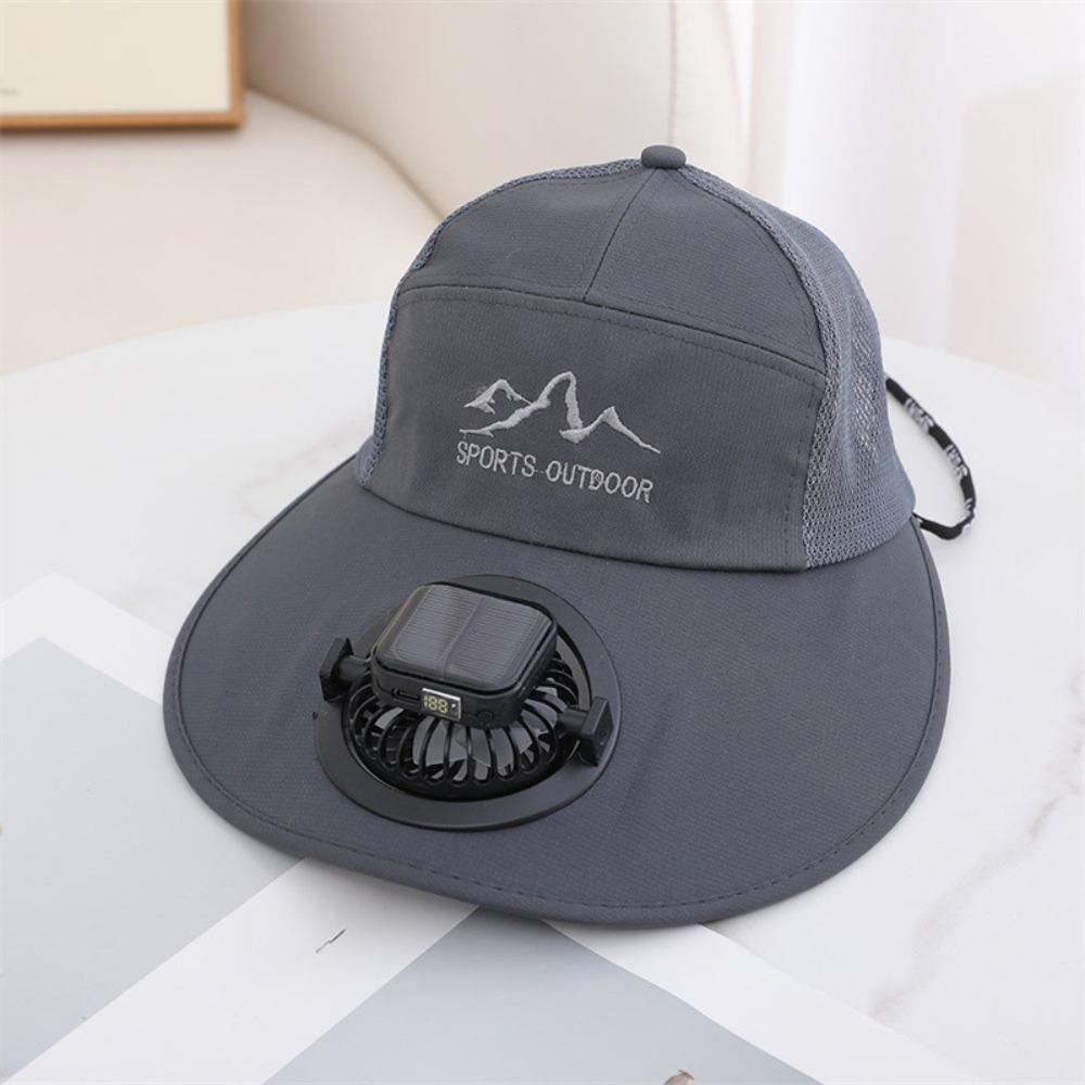 Breathable Solar Fan Hat USB Charging Sun Protection Caps Fashion Full Mesh Hats Summer