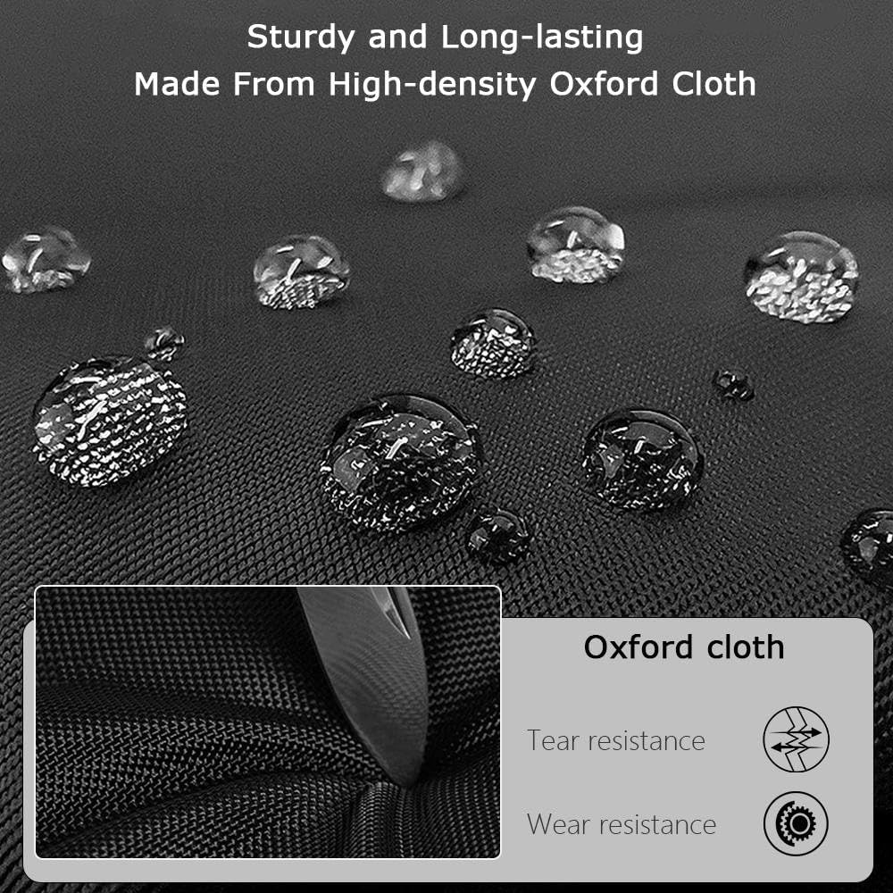 Electric Tongue Jack Cover- 3 Layer Oxford Fabric Universal Trailer RV Electric Tongue Jack Protective Cover- Adjustable Drawstring With D Rings (18