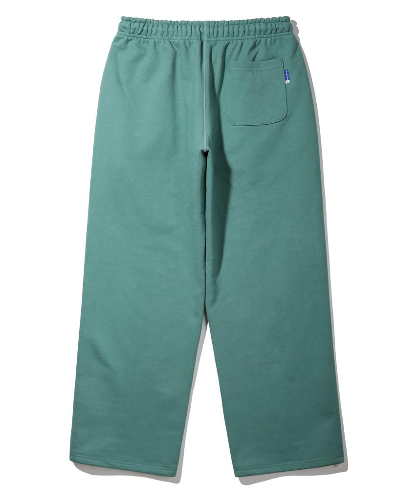 BAKKEN Smile Embroidered Logo Semi-Wide Sweatpants Bk9985_Green
