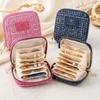 Zipper Jewelry Travel Bag Portable Necklace Storage Case  Necklaces Rings Earrings Storage