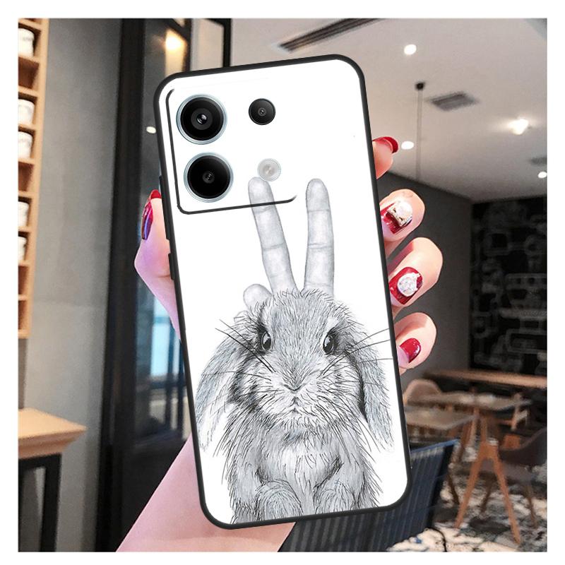Милый чехол-кролик для Xiaomi Redmi Note 13 12 11 9 10 Pro 9S 10S 11S 12S Redmi 13 12 10C 12C 13C Чехол