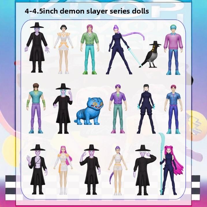 Kpop Demon Hunters Rumi Zoey Mira Character Model Desktop Decoration Set For Fans And Collectors