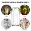 64oz Wide Mouth Glass Jar - Airtight Canning for Fermenting, Pickling - Heavy-Duty Storage, Half Gallon/2 Quart