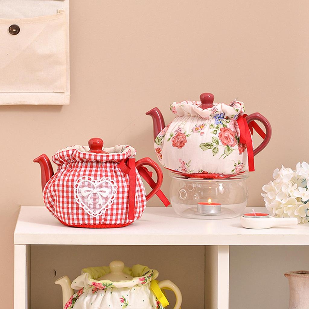 Креативная грелка для чайника, пылезащитный чехол для чайника, грелка для завтрака, чехол для чайника, утепленный и теплый, лоскутное одеяло для чайника для домашнего кухонного стола