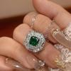 Jewelry Set, Stud Earrings, Rings, Necklaces, Colorful Treasures, Emeralds, Light Luxury And High-End Women