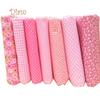 Lachepper 7Pcs/Set Fabric Floral Plaid Cotton Cloth DIY Craft Sewing Handmade  Accessories