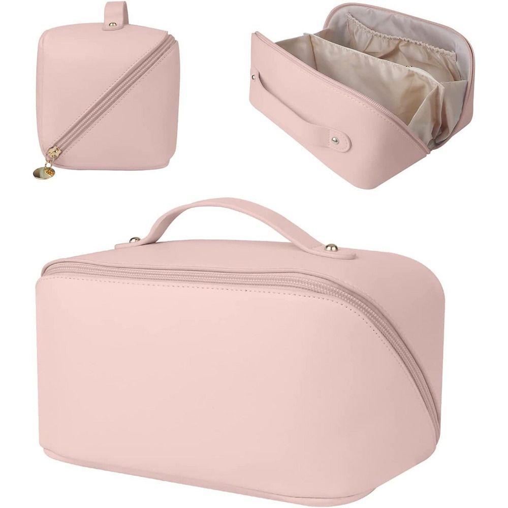 PU Leather Waterproof Big Space Cosmetic Bags Large Capacity Makeup Bags Toiletry Organizer Bags