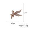 Blucome Newest Fashion Tucked Female Angel Brooch for Women Men Suit Clothes Accessories New Year Gift