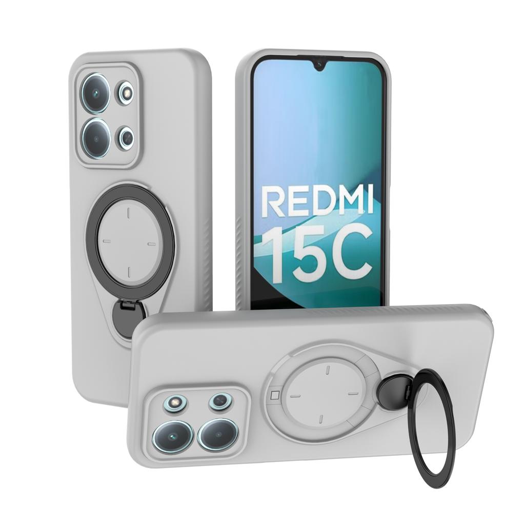 Магнитный чехол-подставка с вращением на 360° для Redmi 15C 4G 5G Redmi 15 Note 15 Защитный чехол-броня с защитой от ударов, поддерживает беспроводную зарядку