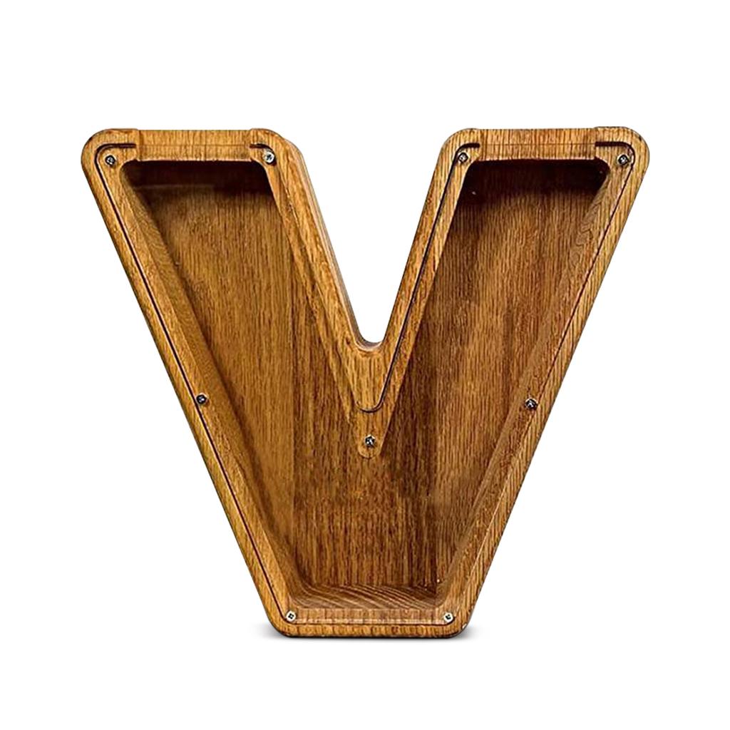 Двадцать шесть английских алфавитов, копилка, монета, деньги, копилка, деревянная коробка для хранения писем, настольное украшение, домашний декор, поделки для детей