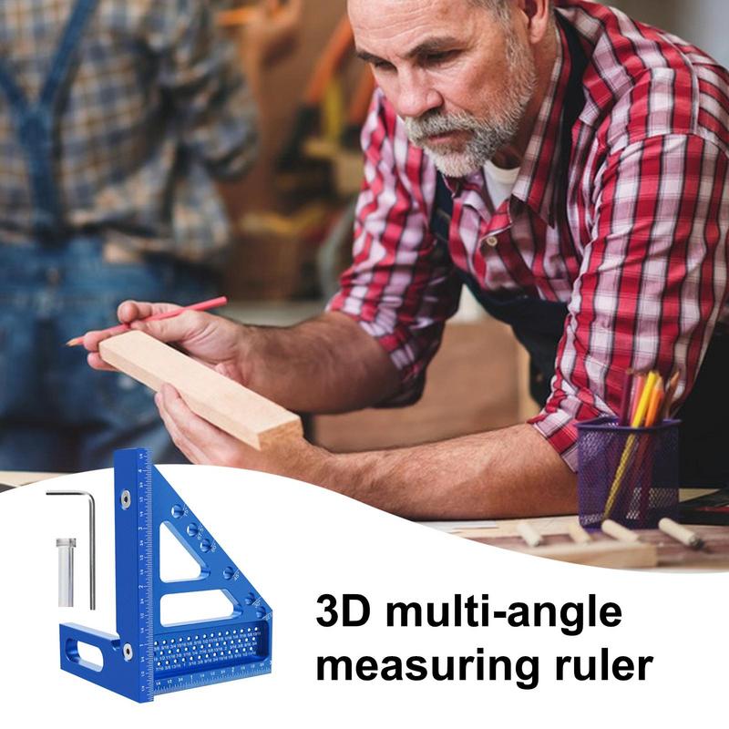 Многоугольный квадратный квадратный линейный транспортир из алюминиевого сплава высокой точности 3D прочный универсальный инструмент для деревообработки