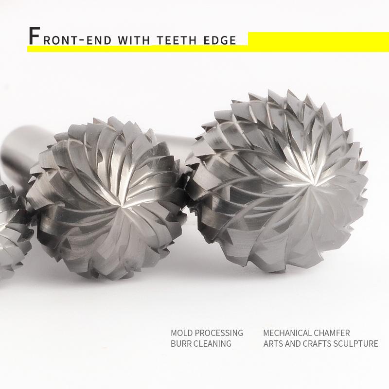 YG8 Alloy Rotary File 1Pcs Round D-type Double Slot Tungsten Steel Wood Carving Grinding Head 3mm 4mm 5mm 8mm 10mm 16mm Diameter