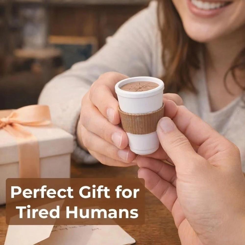 Portable Coffee Spill Fidget Toy 3D Printed Desktop Ornament Coffee Spill Toy Keychain Adults