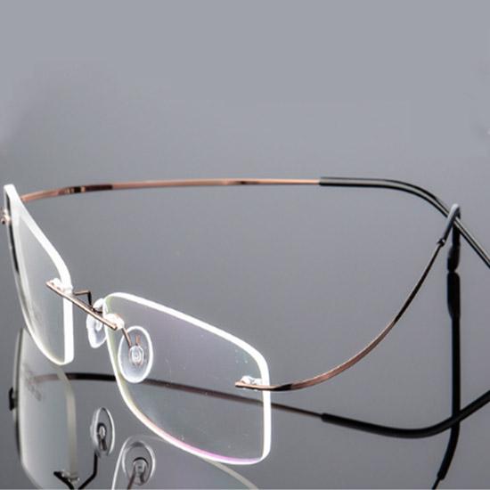 Легкие прямоугольные суперэластичные металлические оправы без оправы, унисекс, гибкие оптические очки для чтения, очки ручной работы