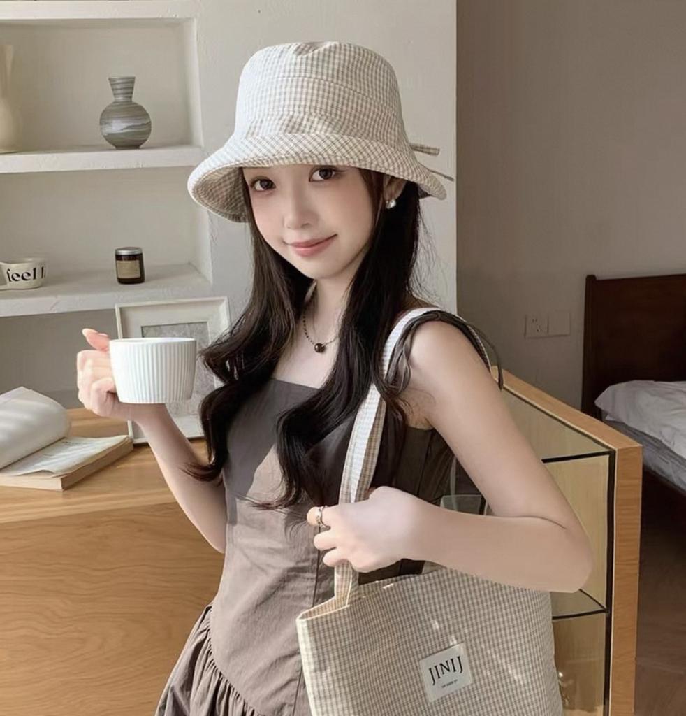 Шляпа летняя панама женская Сяоцин Цяньдунге ретро универсальная солнцезащитная шляпа от солнца шляпа-ведро