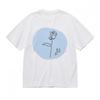 Men's Soft Breathable All Season Classic T-Shirt Minimalist Line Rose Cotton Tee