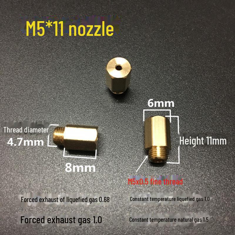 Nozzle Brass Conversion Kit for Gas Water Heater and Stove Accessories
