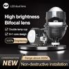 Car LED Headlight Bifocal Lens 2.5 Inch Dual Light Cup Car and Motorcycle Universal H4 H7 H11 9005