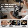 SucceBuy Arbor Press 1 Ton Manual Arbor Press with Handwheel CastIron Heavy-duty Manual Desktop Arbor Press for Stamping Bending