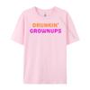 Drunkin Grownups Mens Clothing 2024 Luxury Brand Graphic Tees Men Printed T-Shirt