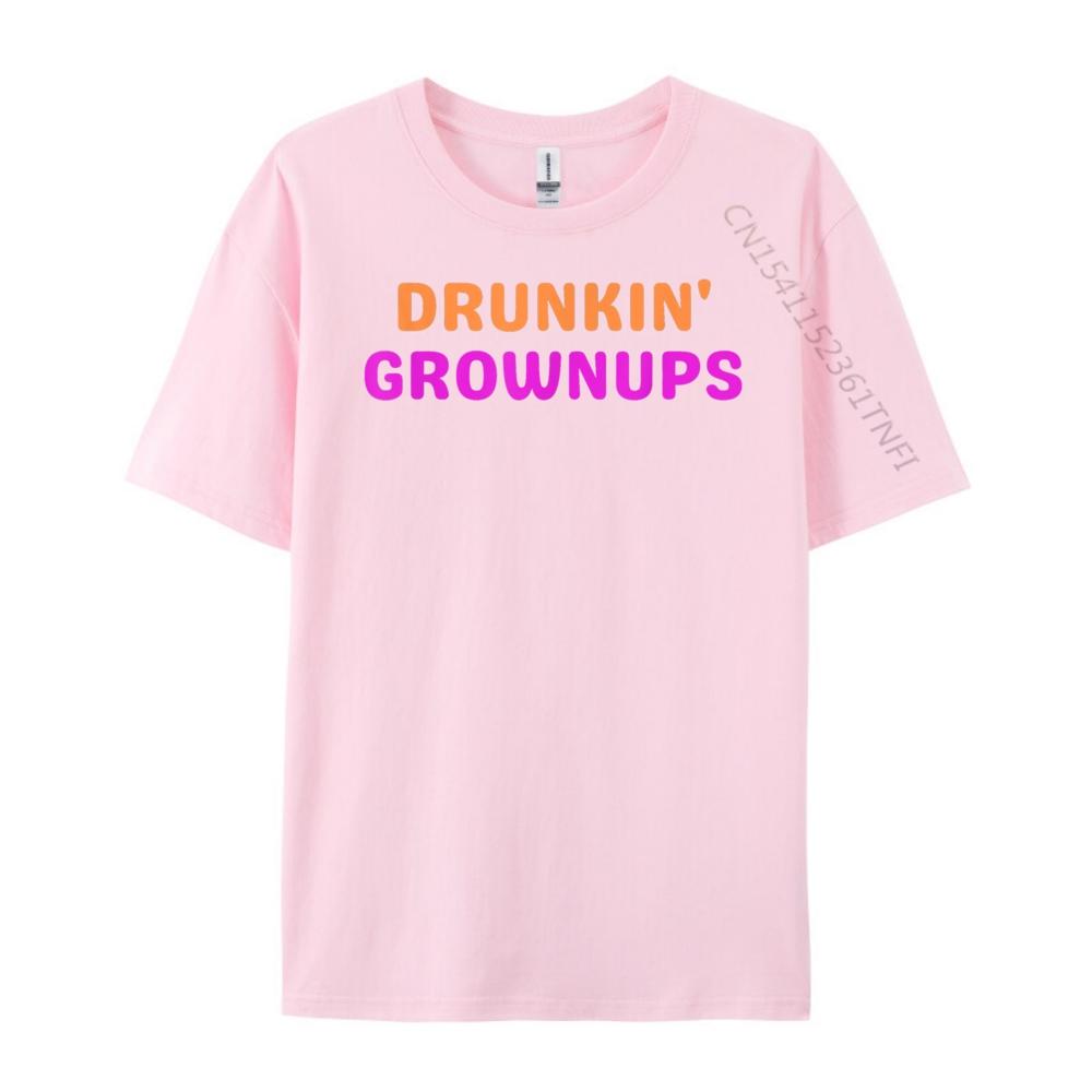 Drunkin Grownups Mens Clothing 2024 Luxury Brand Graphic Tees Men Printed T-Shirt
