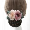 Women's Retro Floral Hair Net Headdress for Professional Use In Banks, Hotels, and Nursing