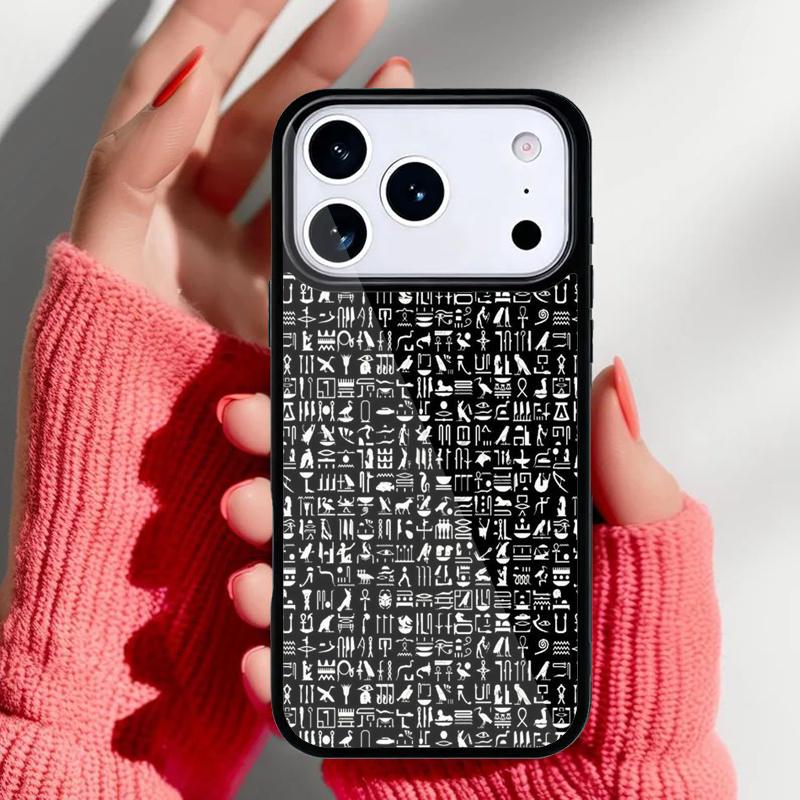 Egyptian-Hieroglyphics Phone Case for iPhone 17 16 15 14 13 Pro Max Back Cover for 12 11 Pro Coque
